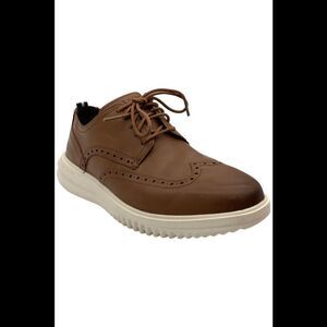 Cole Haan Men's Grand+ Wingtip Oxfords British Tan/Ivory - Medium